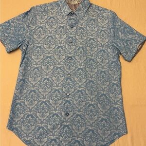 Robert Graham Shirt Mens Small Floral Hawaiian Button Up Short Sleeve Vacation